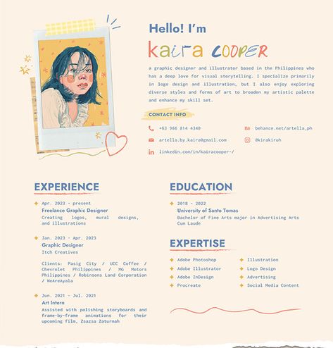 Illustration Portfolio Website, Illustration Resume, Designer Resume Creative, Resume Infographic, Horror Magazine, Cv Ideas, Art Resume, Artist Resume, Interior Design Sketchbook