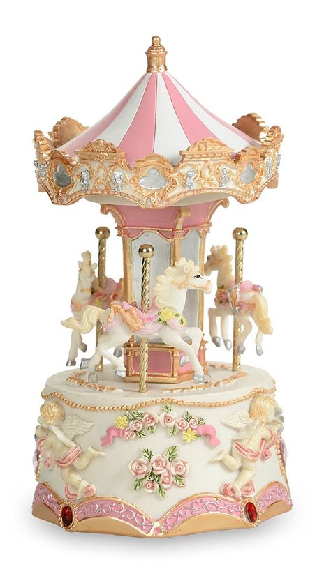 THE SAN FRANCISCO MUSIC BOX COMPANY Carousel Decoration - three horses (Mini) Carousel Music Box, Music Box Vintage, Musical Gift, Family Figurine, Box Company, Romantic Anniversary, Reindeer Decorations, Musical Box, Disney Traditions