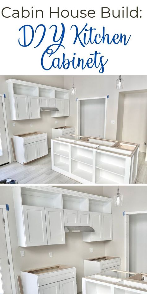 Low Cost Kitchen Cabinets, Homemade Cabinets, Diy Kitchen Cabinets Build, Mobile Home Kitchen Cabinets, Diy Shaker Cabinets, Diy Kitchen Cupboards, Diy Cupboards, Mobile Home Kitchen, Building Kitchen Cabinets