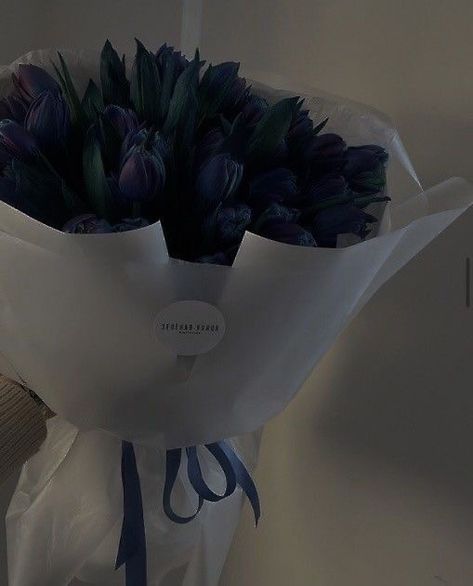 Blue Feeds, Blue Aesthetic Dark, Dark Blue Flowers, Everything Is Blue, Blue Aura, Navy Blue Flowers, Blue Tulips, Deep Navy Blue, Dark Feminine Aesthetic