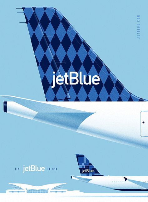 These JetBlue posters are super gorgeous. Be sure to check the others too. Link on my blog. Airlines Branding, Vintage Airline Posters, Logos Retro, Aviation Posters, Airline Logo, Gig Poster, Retro Images, 카드 디자인, Vintage Airlines