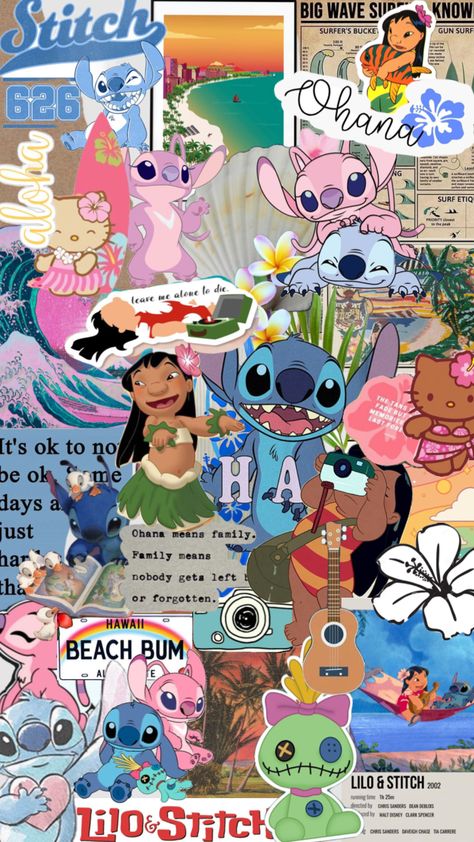 Stich And Lilo Wallpaper, Lilo And Stitch Wallpaper Ipad, Lilo And Stitch Collage, Stitch Astethic Wallpaper, Blue Aesthetic Stitch, Purple Stitch Wallpaper, Angel From Lilo And Stitch Wallpaper, Stitch Wallpaper Backgrounds, Stitch Ipad Wallpaper