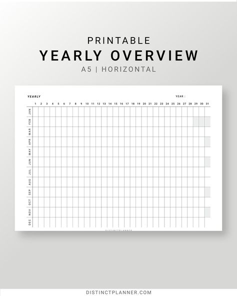 Yearly Overview Printable, Year at a Glance, Undated Yearly Planner A5 Inserts, Year on One Page, Yearly Agenda Template, Horizontal Layout notiondailyplanner #plannerobsessed #smallbusinessplanner. Year Planner 2024 Free Printable, 2024 Year At A Glance Printable Free, Year At A Glance Printable Free, Yearly Overview Printable, Pink Monthly Planner, Homemade Planner, Year At A Glance Calendar, Monthly Tracker, Yearly Overview