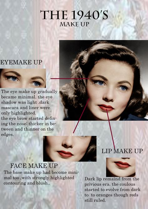 all about 1940s make up. Maquillage Pin Up, 1940's Makeup, 40s Makeup, 1940s Makeup, Vintage Makeup Looks, 1940s Hairstyles, Retro Makeup, Simple Eye Makeup, Stage Makeup