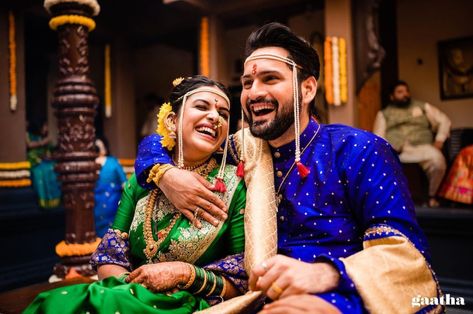 #Exclusive: Marathi Actors Mithali And Siddharth’s Wedding Pictures Mitali Mayekar, Marathi Wedding, Sangeet Outfit, Traditional Wedding Attire, Indian Wedding Planning, Brides And Grooms, Wedding Rituals, Wedding Planning Websites, Haldi Ceremony