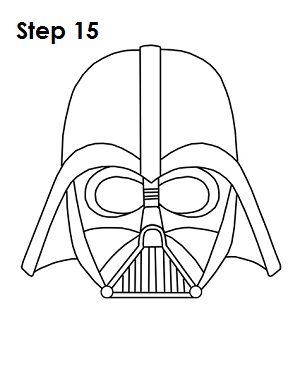 Draw Darth Vader How To Draw Darth Vader Step By Step, How To Draw Darth Vader, How To Draw Star Wars, Darth Vader Helmet Drawing, Darth Vader Dibujo, Vader Drawing, Darth Vader Helm, Star Wars Zeichnungen, Darth Vader Drawing