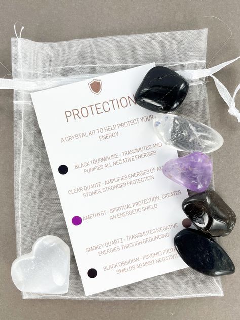 Protection Crystal Kit @CreativeCrystalKits Crystal Kits, Space Crystal, Ancient Civilisations, Botanical Display, Crystals For Manifestation, Diy Gift Set, Psychic Protection, Protection Crystals, Stay Grounded