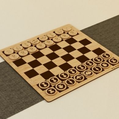 Laser engraved chess board made from bamboo.  Available from Ponoko for $138 Laser Cut Templates, Laser Cut Designs, Laser Cut Mdf, Wood Games, Laser Engraved Ideas, Wooden Games, Game Boards, Cnc Projects, Diy 3d