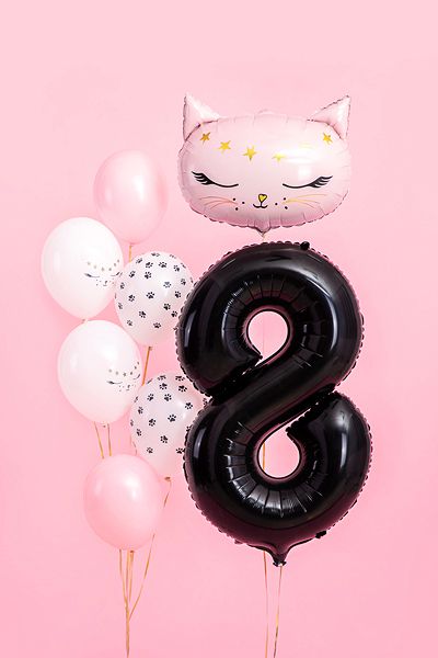 Foil Balloon Number ''8'', 86cm, black Ballon Helium, Number 8, Number Balloons, Metallic Foil, Foil Balloons, Black Metallic, Baby Birthday, Birthday Wishes, Tartan