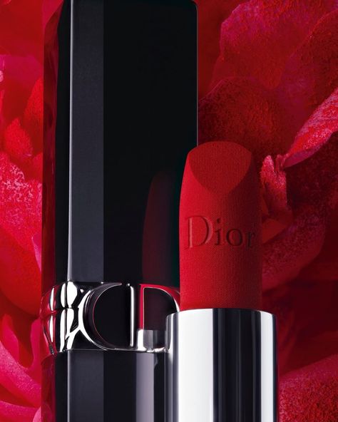 Ruby Red Lipstick, Mac Lipstick Shades, Red Peony, Simply Red, Red Peonies, Dior Beauty, Mac Lipstick, Lipstick Shades, Red Lipstick