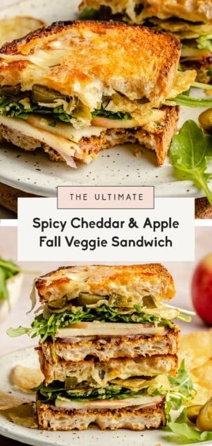 November Meals, Sandwich Toppings, Veggie Sandwiches, Apple Sandwich, Homemade Sandwich, Sandwich Bread Recipes, Ambitious Kitchen, Veggie Sandwich, Fall Foods