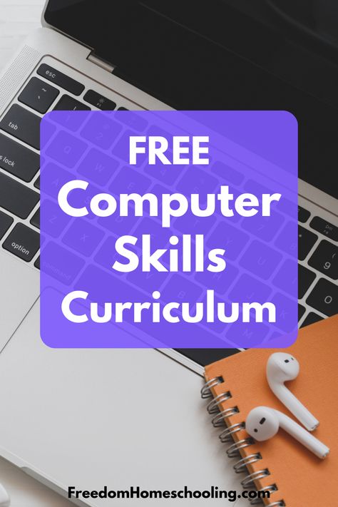 Free computer skills curriculum for every grade and all ages. Includes general computer skills, typing, programing, coding, software, and much more. Computer Literacy Skills, Computer Science Curriculum, Basic Computer Skills Learning, Computer Skills Basic, Computer Skills Learning, Computer Project Ideas, Teaching Computer Skills, Free Learning Websites, Homeschool Electives