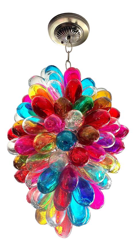 Color Chandelier, Sculptural Light, Glass Light Fixture, Colorful Balloons, Moroccan Lanterns, Future Apartment Decor, Balloon Shapes, Glass Light, Maximalism