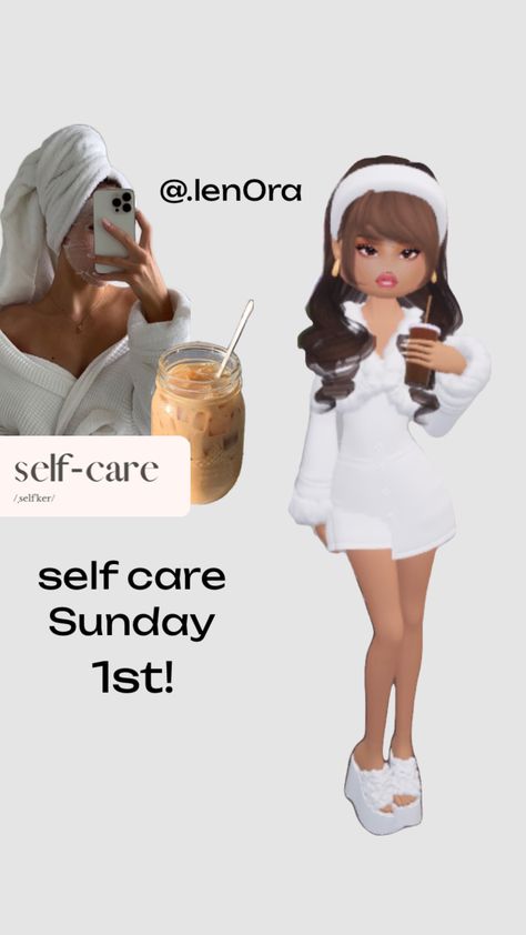 self care sunday Dti Outfit Idea Self Care Sunday, Self Care Outfit Dress To Impress, Dress To Impress Outfits Selfcare Sunday, Di Self Care Sunday, Dti Theme Self Care Sunday, Self Care Sunday Dti Outfit, Dress To Impress Theme Selfcare Sunday, Self Care Sunday Outfit Dress To Impress, Dti Roblox Theme Self Care Sunday