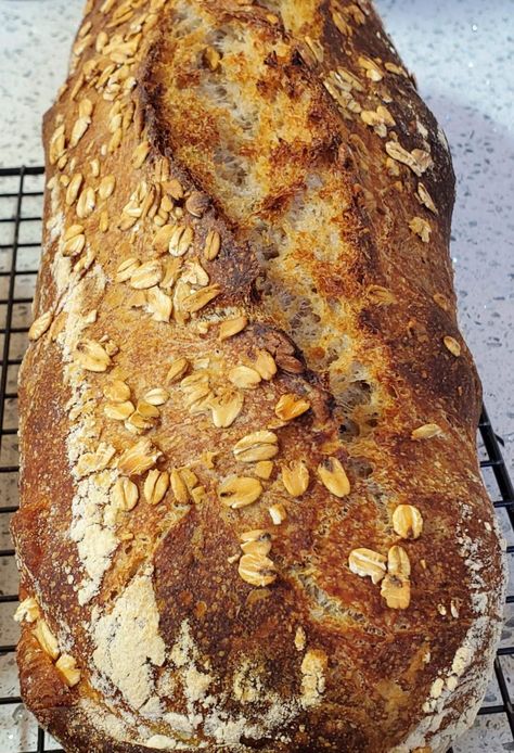 Rye Sourdough Starter, Whole Grain Oatmeal, Barbacoa Recipe, Oatmeal Bread, Bread Easy, Sourdough Bread Recipe, Baking Muffins, Healthy Oatmeal, Rye Bread