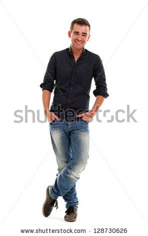 People On White Backgrounds Stock Photography | Shutterstock Leaning Against Wall Pose Reference Drawing, Man Stock Photo, Wedding Picture Poses, Smiling Man, White Background Photo, Standing Poses, Man Standing, Teenage Boys, Poses For Men