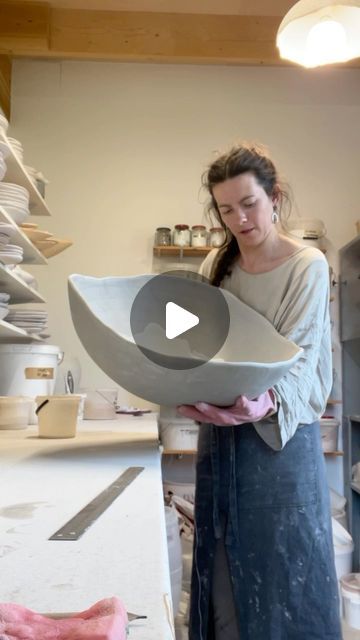 Laima Ceramics on Instagram: "Taking the yoga bowl from the “mould” and glazing it. The reason I haven’t filmed glazing before for these is…well it looks kind of basic. Applying the glaze with a brush is not the most exquisite process but oh well- here it is 😄 the middle I poured with white glaze to make more even coating, then brushed the outside with white glaze (it will look rustic and you will see the brush pattern) and the inside edge is with the beautiful crater lava glaze. It’s raw fired- meaning there was no biscuit firing before- now praying this baby survives it’s firing process (1250 c) coming out of the kiln in 2 days 🙏 #glazing #potteryvideos #stoneware #ceramics #handmade" Lava Glaze Ceramics, Unglazed Pottery, Brush Pattern, Handmade Pottery Bowls, Glazed Bowl, Glazing Techniques, Pottery Videos, White Pottery, Glaze Ceramics