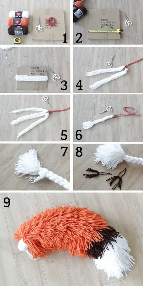 Best yarn fox tail tutorial ever! My kids loved their yarn fox tail, it's just so cute. Easy DIY fox tail for Halloween or just for fun! #foxtail #yarnfoxtail #diyfoxtail #squirrelsofafeather Fox Costume, Vans Shoe, Manualidades Halloween, Fox Tail, Idee Cosplay, Pola Gelang, Easy Diy Halloween, Cosplay Diy, Yarn Tail