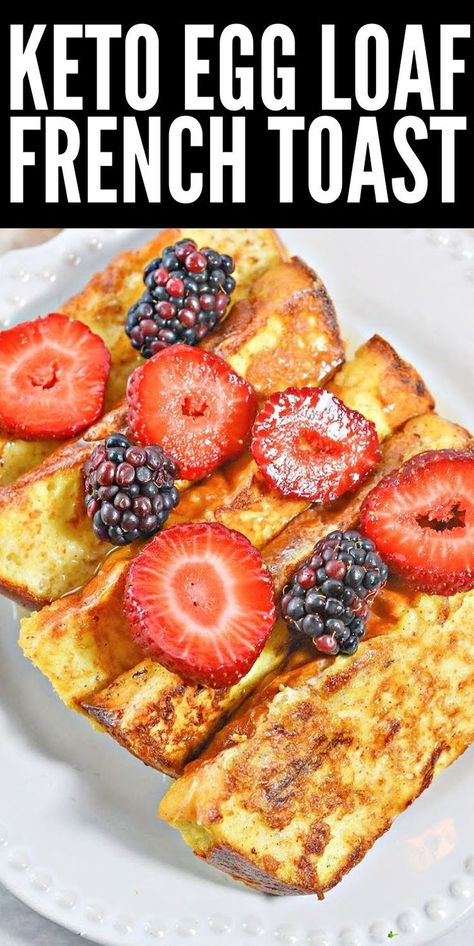 French Toast Egg Bake, Keto Egg Loaf, Egg Loaf Recipe, Keto Bakery, Oven Baked French Toast, Egg Loaf, Gluten Free French Toast, Keto Egg Recipe, Healthy French Toast