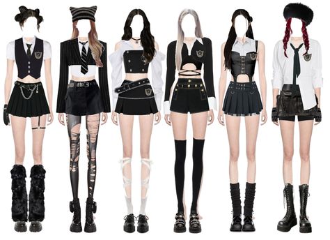 [ BABYMONSTER - BATTER UP ] Stage outfits outfit ideas | #kpop k-pop Kpop Dance Outfits, Dance Performance Outfits, Korean Fashion Kpop Inspired Outfits, Korean Fashion Kpop, Preformance Outfits, Gowns Dresses Elegant, Outfit Maker, Outfit Shoplook, Kpop Fashion Outfits