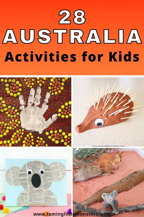 Australia Day Activities Preschool, Australia Art Preschool, Australian Animal Activities For Preschool, Outback Crafts For Kids, Australian Preschool Activities, Australia Lesson Plans Preschool, Australian Day Activities For Toddlers, Outback Animals Preschool, Oosh Activities Ideas