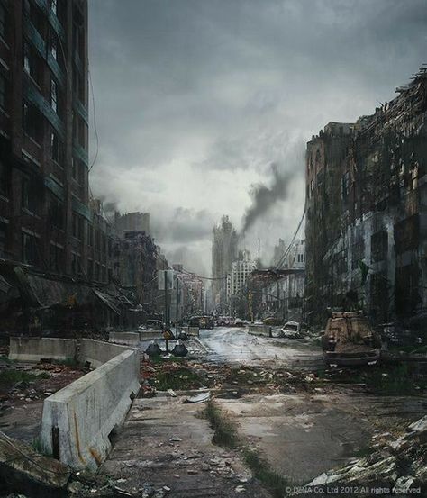 Apocalypse Landscape, Post Apocalyptic City, Dystopian Aesthetic, Arte Zombie, City Project, Abandoned City, Apocalypse Aesthetic, Apocalypse World, Post Apocalyptic Art