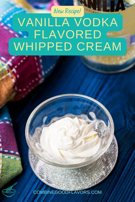 We just made the most delicious homemade Vanilla Vodka Flavored Whipped Cream! All you need is some Vanilla Vodka, whipped cream and sugar, and you've got a perfect topping for any occasion! Vodka Whipped Cream Recipe, Whipped Cream Vodka Recipes, Vodka Whipped Cream, Vodka Milkshake, Best Punch Recipe, Whipped Vodka, Flavored Whipped Cream, Whipped Cream Recipe, Whipped Cream Vodka