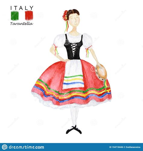 Traditional Italian Clothing, Italian Traditional Dress, Traditional Dresses For Kids, Italian Costume, Shweshwe Dresses, National Clothes, Italian Dress, Outfits Dressy, National Costume