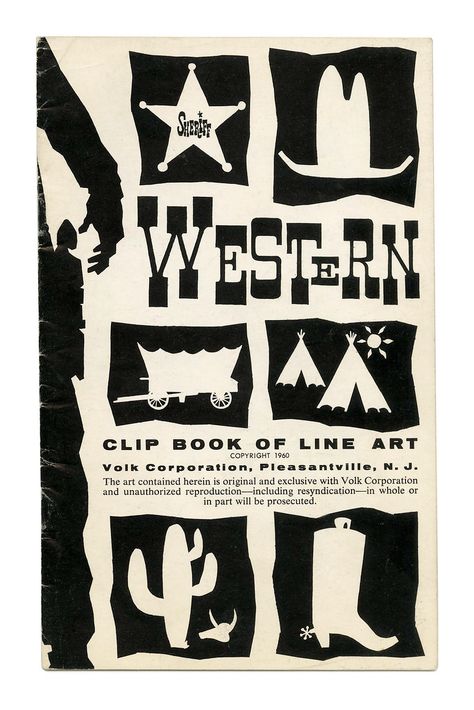 Western (1960) No. 289 | Western (1960) Clip Book of Line Ar… | Flickr 50s Western Aesthetic, Western Book Covers, Vintage Western Typography, Old Western Design, Western Linocut, Rodeo Graphic Design, Vintage Western Graphic Design, Vintage Western Logo, Modern Western Graphic Design