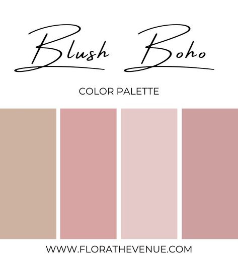 Pink Neutral Wedding Colors, Pink White And Tan Wedding, Blush Pink Palette Color Schemes, Beige And Pink Wedding Color Schemes, Blush Color Palette Wedding, Bridal Shower Color Palette, Boho Pink Color Palette, Blush Pink Wedding Color Palette, Pink Color Pallete Wedding