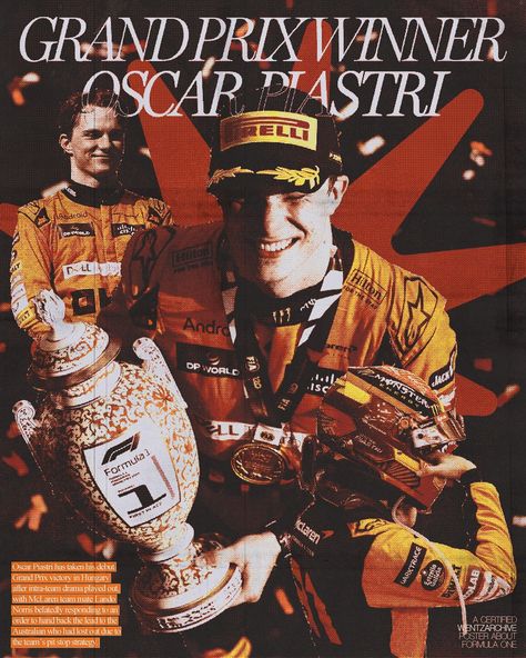 OSCAR PIASTRI FORMULA ONE RACE WINNER congrats @oscarpiastri !!!!!!!!!!! big dog winning was the highlight of my day <3 also BIG thank you to my weon james 😼 love u #graphicdesign #womenindesign #posterdesign #design #poster #posterart #graphicposter #graphics #typeposter #art #adobe #photoshop #illustrator #formula1 #oscarpiastri #mclaren #f1 Oscar Piastri Poster, Mclaren F1 Poster, Oscar Piastri Wallpaper, Mclaren Poster, Formula One Poster, F1 Poster Design, Highlight Of My Day, Formula One Race, F1 Motor