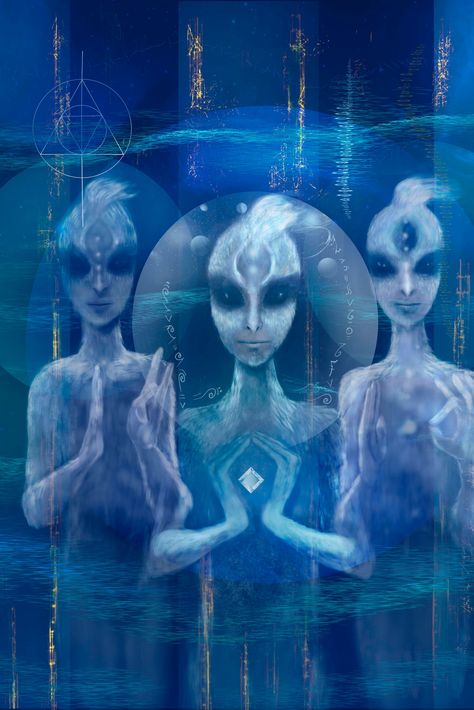 Avian Starseed, Lemurian People, Blue Avian, Blue Avians, Sirian Starseed, Types Of Aliens, Alien Painting, Aliens History, Star Seed