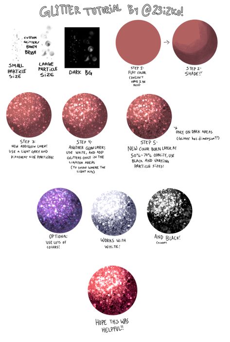 How to draw glitter by 23i2ko on DeviantArt