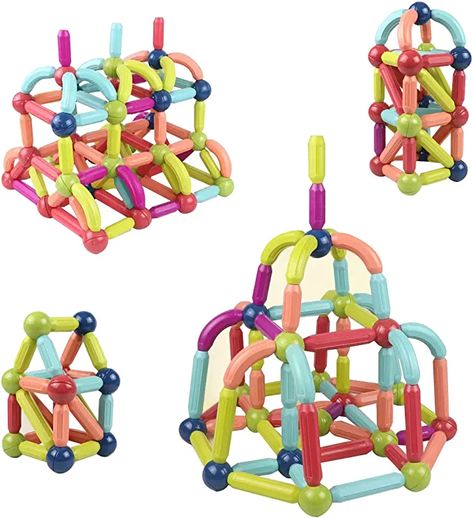 Amazon.com: Magnelogy Magnetic Sticks and Balls, Stem Educational Construction Toys, Magnetic Building Sticks, Magnetic Stick and Rods Set, 3D Magnet Building Toys, 6 Color Creative Builder (100 Pcs) : Toys & Games Nature Classroom, Magnetic Book, Blocks For Kids, Magnet Toys, Magnetic Building Blocks, Magnetic Toys, Kids Blocks, Magnetic Tiles, Toy Design