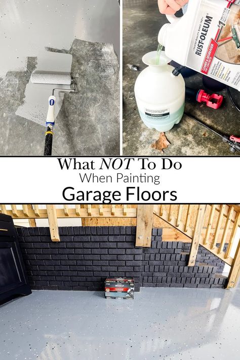 Painted Garage Floors, Rustoleum Garage Floor, Floor Paint Design, Garage Floors Diy, Concrete Garage, Garage Floor Paint, Furniture Painting Tips, Garage Floor Coatings, Floor Makeover