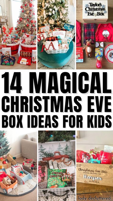 14 Magical Christmas Eve Box Ideas for Kids Christmas Eve Kids Box Ideas, Things To Put In Christmas Eve Boxes, Christmas Eve Present Ideas, Christmas Eve Kids Ideas, Christmas Eve Basket Ideas, Christmas Eve Gift Box Ideas, Ideas For Christmas Eve Boxes, Christmas For Grandkids, Kid Christmas Basket Ideas