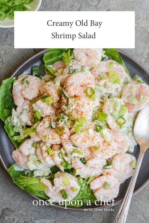 Creamy Old Bay Shrimp Salad Old Bay Shrimp Salad, Bay Shrimp Salad, Old Bay Shrimp, Salad Cucumber, Once Upon A Chef, Shrimp Salad Recipes, Blue Crabs, Seafood Salad, Shrimp Dishes