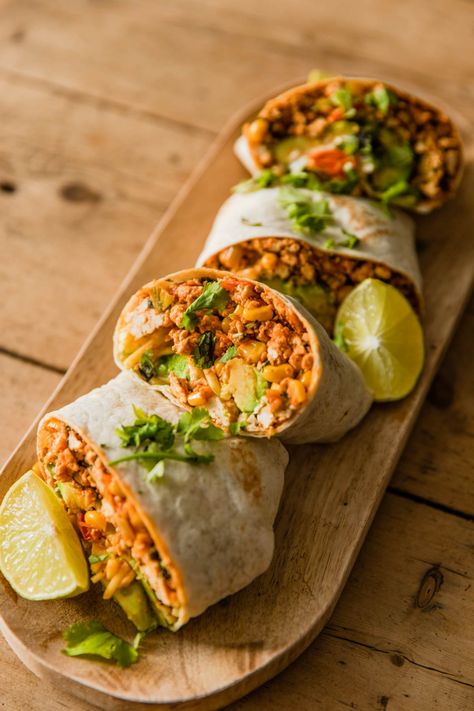 Spicy Tofu Breakfast Wrap — madeleine olivia Madeleine Olivia, Breakfast Wraps Recipes, Tofu Breakfast, Vegan Breakfast Burrito, Breakfast Wrap, Vegan Wraps, Healthy Vegan Breakfast, Breakfast Wraps, Savory Breakfast