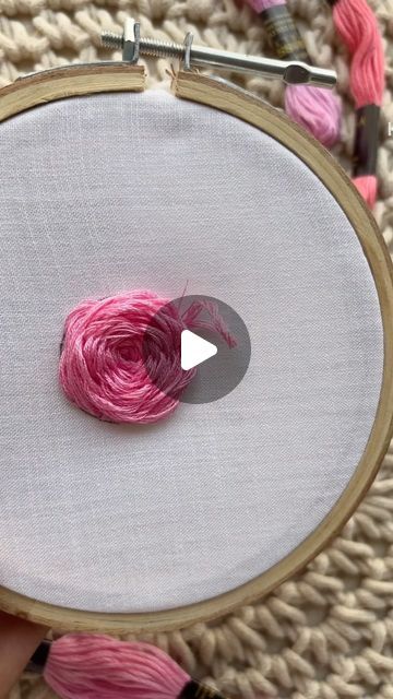 Embroidery, Instagram, How To Make Rose, Rose Tutorial, Punch Needle Embroidery, Rose Embroidery, Embroidery Tutorials, Punch Needle, On Instagram