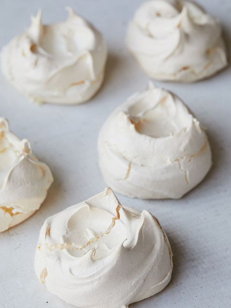 Easy Meringues Recipe | Saveur Meringue, Easy Meringue Recipe, Meringues Recipe, Easy Meringues, How To Make Meringue, French Meringue, Whipped Yogurt, Meringue Desserts, Meringue Recipe