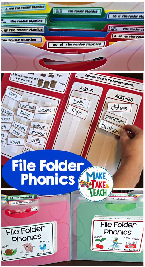 Over 20 file folder phonics activities in 2 bundles! Great for independent centers or for introducing the concepts during small group instruction! Year 2 Phonics Activities, Saxon Phonics 2nd Grade, Folder Activities, Learning Phonics, File Folder Activities, Jolly Phonics, Small Group Instruction, Folder Games, Phonological Awareness