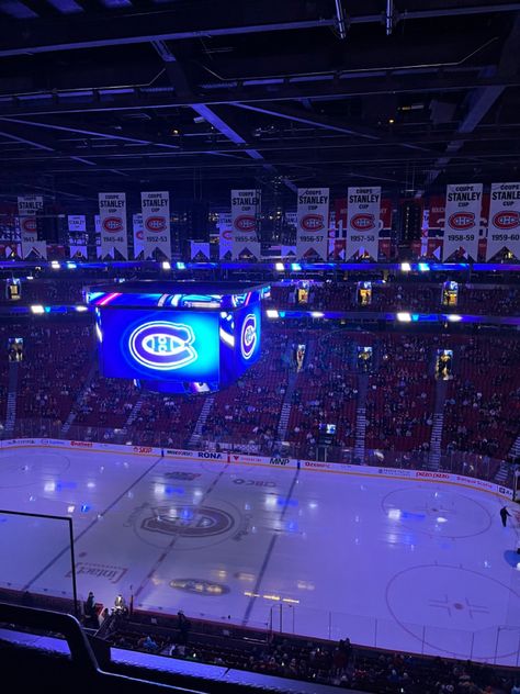 Montreal Canadiens Aesthetic, Team Canada Hockey, Montreal Hockey, Hockey Aesthetic, Canadian Hockey, Helena Hunting, Hockey Arena, Canada Hockey, Date Activities