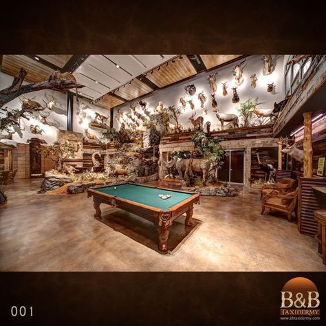 Roanoke Texas Trophy Room Trophy Rooms Hunting, Hunting Room Design, Hunting Room Ideas Man Caves, Hunting Room Decor, Deer Hunting Decor, Room Ideas Men, Best Man Caves, Rustic Man Cave, Grooms Room