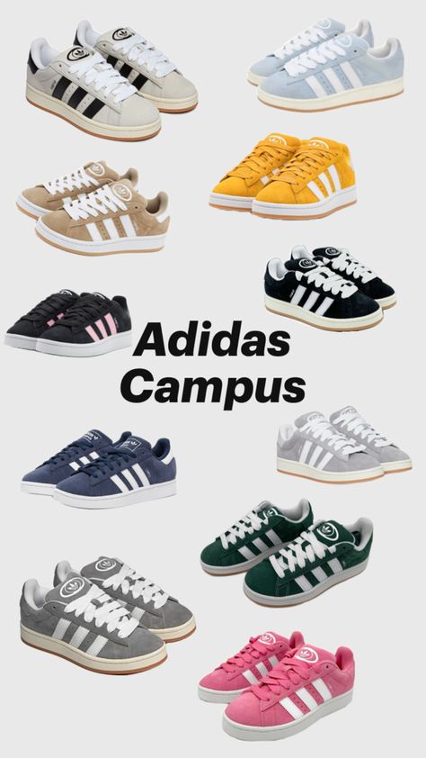 Adidas Campus Collage✨ Campus Adidas, Adidas Campus, Adidas Sport, Cute Everyday Outfits, Everyday Outfits, Shoe Bag, Adidas, Collage