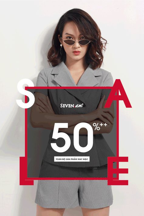 Sale banner / gif / 7.am on Behance Sale Gif, Fashion Design Inspiration, Fashion Sale Banner, Discount Design, Fashion Poster Design, Fashion Banner, Fashion Layout, Banner Ads Design, Banner Gif