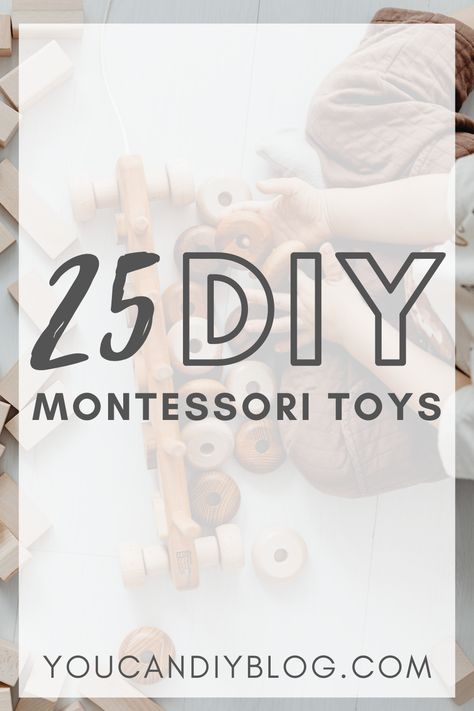 25 DIY Montessori Toys - Discover a world of educational play with these engaging and budget-friendly do-it-yourself Montessori toys. Encourage your child's learning and development through hands-on activities designed to foster independence, concentration, and problem-solving skills. This collection of DIY toys offers a wealth of creative and interactive experiences for toddlers and preschoolers. Start crafting and watch your little one's imagination soar! Diy Montessori Toys Preschool, How To Make Montessori Toys, Handmade Wooden Toys Diy, Diy Montessori Toys 2 Year, Homemade Montessori Materials, Diy Montessori Toys Baby, Diy Wood Montessori Toys, Diy Montessori Toys 9-12 Months, Diy Baby Toys 9-12 Months