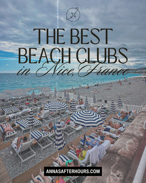 Your Ultimate Guide to the Best Beach Clubs in Nice, France. French Riviera, along the Promenade des Anglais Beaches In Nice France, Nice Beach Club, Ruhl Plage, Beaches In France, Nice France Beach, Europe Beaches, Different Vibes, Mediterranean Vibes, European Trip