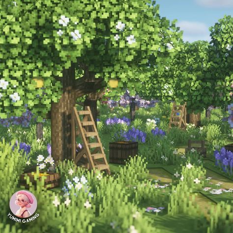 🍎🍏🍎 Maycraft Day 10 - [orchard] Can you smell the fresh apple blossoms? 🌸 #minecraftbuildideas #minecraft #cottagecoreminecraft #cottagecoreaesthetic #minecraftaesthetic #aestheticminecraft #Mizuno16craft #mcmaycraft #maycraft #yumimigaming #bslshaders #minecraftbuilder #minecraftforest #minecraftdesign #minecrafthouse Minecraft Apple Orchard, Apple House Minecraft, Minecraft Checklist, Minecraft Orchard, Minecraft Farm Aesthetic, Coquette Minecraft, Minecraft Cottagecore House, Minecraft Medieval Village, Modded Minecraft