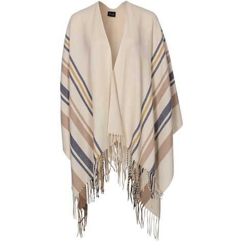 Vila Vibon Poncho (54 AUD) ❤ liked on Polyvore Beige Blouses, Pink Poncho, Open Poncho, Alpaca Poncho, Cozy Cover, Alpaca Blanket, Poncho Shawl, Alpaca Yarn, Knitted Poncho