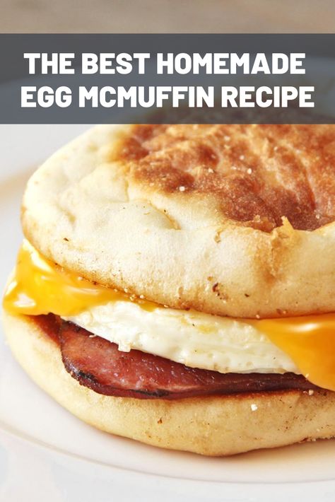 Egg Mcmuffin Recipe, Mcdonalds Recipes, Egg Benedict, Egg Mcmuffin, Breakfast Sandwich Recipes, Taco Bell, Breakfast Brunch Recipes, Breakfast Time, Breakfast Sandwich